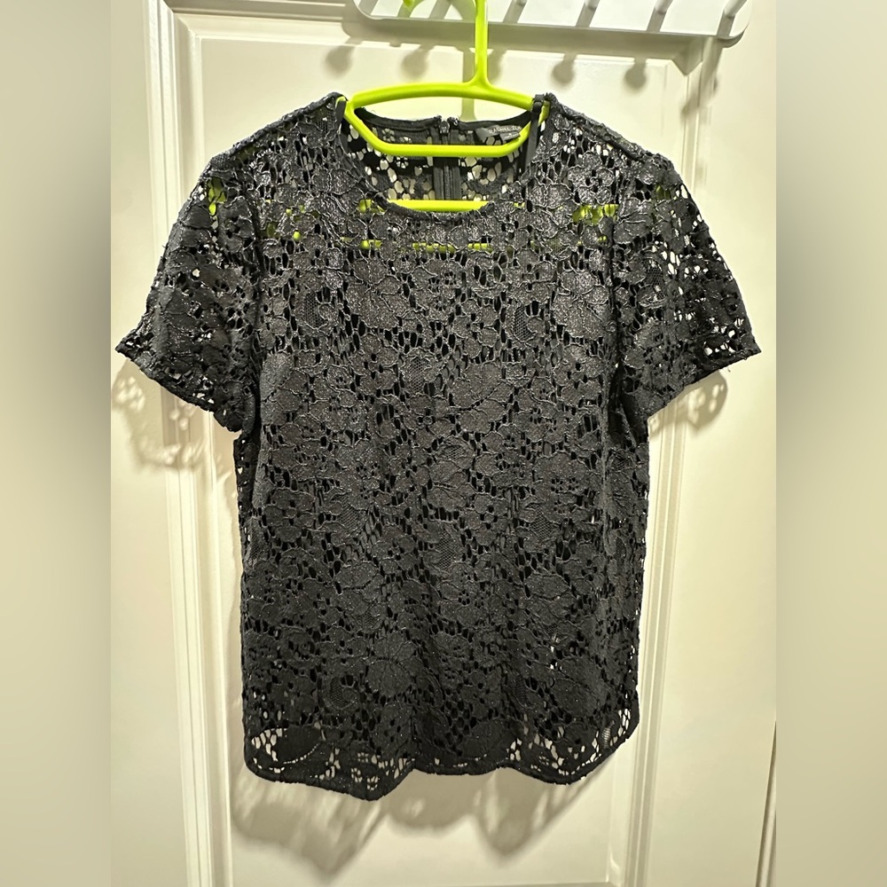 Rachel Zoe Elegant Black Lace Top